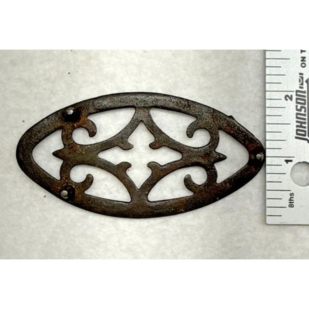 Cast Iron Sad Iron Trivet Lot of 4 Ornate Victorian Flat Iron Trivets Vintage